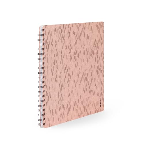 Poppin Spiral Notebook, 1 Subject College Ruled Notebook, 80 Sheets, Easy Tear Pages, Elements Collection (Blush Pink Elements, 1-Subject) - color: Blush Elements, size: 1 Subject