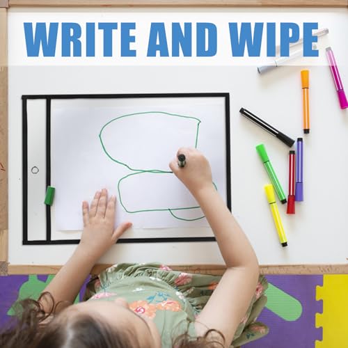 Heavy Duty Dry Erase Pockets 8.5x11, Plastic Paper Sleeves Job Ticket Holder 50 Pack Clear Sheet Protectors 8.5 x 11 Clear Document Sleeves for Shop Office Classroom Home, Black - size: 8.5 x 11, style: 50 pack