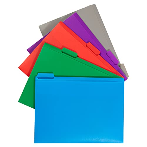 JAM PAPER 컬러 파일이 있는 보관 상자 - 31.8 x 24.9cm(12.5 x 9.5인치) 8.9cm(3.5인치) - 개별 판매 및 5 - color: 모음, size: Box Size