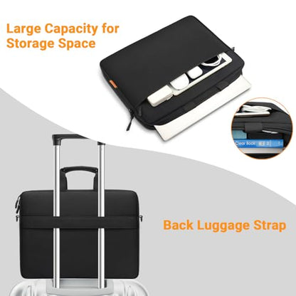 ZYB Waterproof Laptop Case 17-17.3 Inch Briefcase,Laptop Bag 17 17.3 Inch Sleeve Messenger with Shoulder Strap for 17 Inch Notebook Lenovo Dell HP ASUS Acer etc 17" Laptop Carrying Case Men-Black - size: 17-17.3 Inch