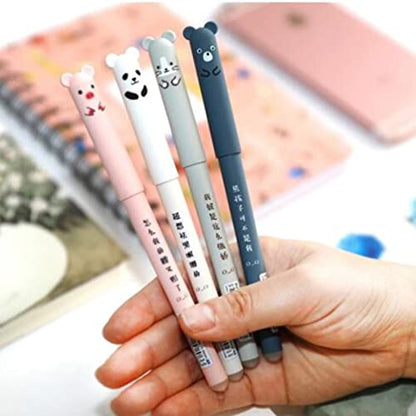 25pcs/Set Erasable Gel Pen Refills Rod 0.5mm Washable Handle Magic Erasable Pen for School Pen Writing Tools Kawaii Stationery (4 Blue) - color: 4 Blue