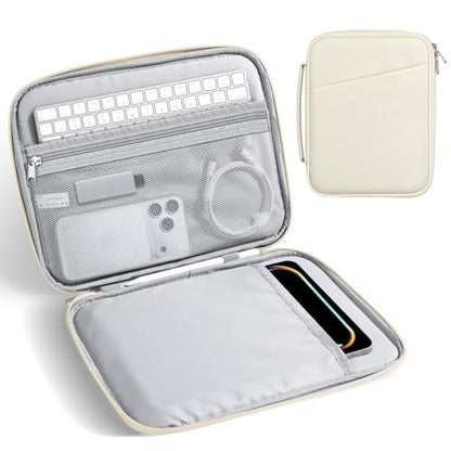 MoKo 9-11 Inch Padded Tablet Sleeve Protective Carrying Case for 11" iPad Air M4 2026, iPad A16/Pro 11 M5, i-Pad 10th/Air 5/4th 10.9, iPad9/8. 10.2, Tab S8/S9 11, Tablet Bag with Handle, Beige - color: Beige, size: 9-11 Inch