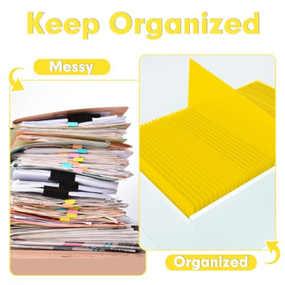 Two Pocket Folders, PANDRI 50 Pack 2 Pocket Folders, Letter Size Paper File Folder for School Office Home Business, Yellow - color: Yellow