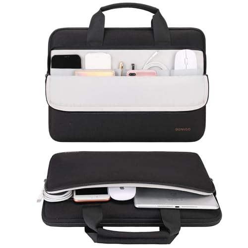 DOMISO 15.6 inch Laptop Case Sleeve Protective Cover Compatible with 16 inch MacBook Pro M4 M3 M2/Pro Max,15.6-16 inch HP Dell ASUS Lenovo Chromebook,Waterproof Computer Cases Bag with Handle,Black - color: Black, size: 15.6 inch