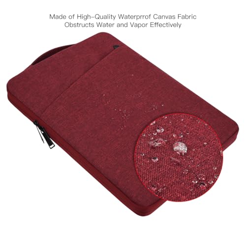 13 inch Laptop Sleeve Case for 13 inch New MacBook Air M4 A3240 2025/ M3 A3113/ M2 A2681/ M1 A2337 Computer Bag, Wine Red - color: Wine Red, size: 13.3-13.6 Inch