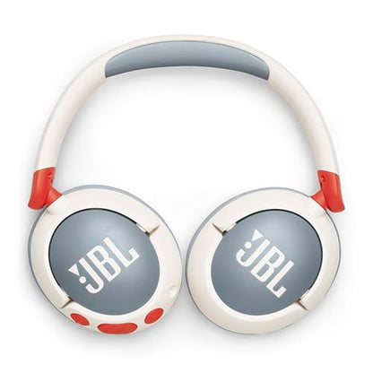 JBL Junior 470NC - Wireless Over-Ear Noise Cancelling Kids Headphones with JBL Safe Sound (<85dB), Fit for Kids, Parental Control with Customizable Volume & Playtime and 50Hr Battery Life (White)