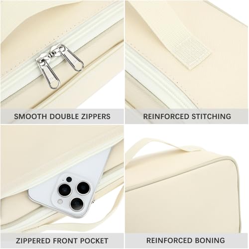 FlowFly Kids Lunch box Insulated Soft Bag Mini Cooler Back to School Thermal Meal Tote Kit for Girls, Boys, Beige - color: Beige