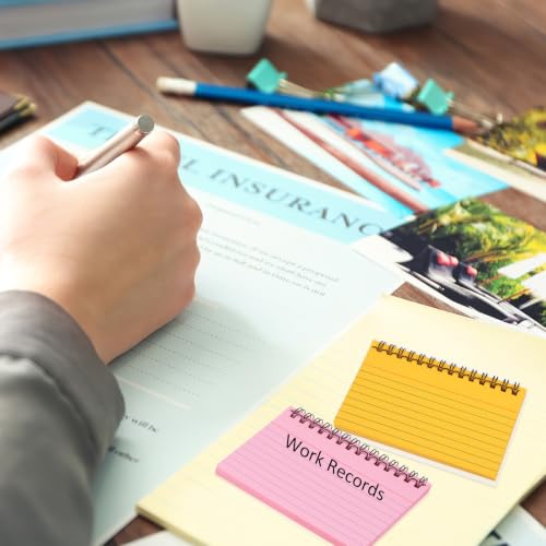 GRADENEVE 10 Pcs Spiral Notepads with Easy Tear-off Sheets and Horizontal Lines, Compact Design Small Notebooks for Classroom Study and Inspiration Recording