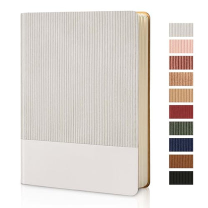Lined Journal Notebook for Work College Ruled Note Book 5.79"x8.27" A5 PU Leather Daily Journaling 216 Pages for Women Men Writing Home School Supplies Business (Grey) - color: 06-Grey-1pack, style: A5 Lined 216pages
