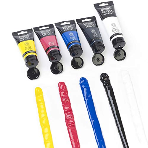 Liquitex BASICS Acrylic Paint Set, 4 x 75ml (2.4-oz), 1 x 118ml (4-oz) Essentials Paint Set - style: 4 x 75ml (2.4-oz), 1 x 118ml (4-oz)