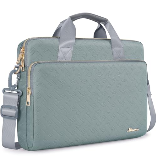KIZUNA Laptop Sleeve Case 17 Inch Computer Shoulder Bag for 17.3" Lenovo ThinkBook Plus/IdeaPad 3i Gen7/LG gram 17/ASUS Vivobook/ZenBook Pro/MSI 17/Dell XPS/HP ENVY/Dell G7 - color: Grey-green, size: 17 Inch