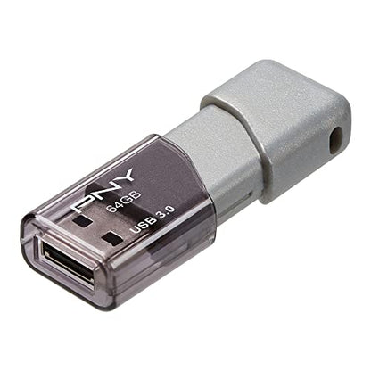 PNY 64GB Turbo Attache 3 USB 3.0 Flash Drive (Pack of 1) - size: 64GB