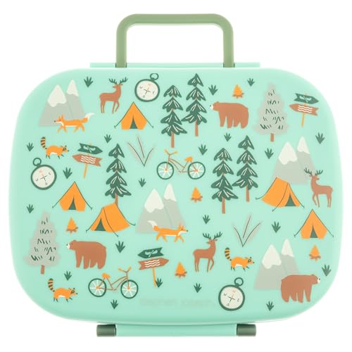 Stephen Joseph, Bento Box for Kids with 5-Compartment, Leak Proof Lid Lunch Box, BPA Free Bento Box for Ages 3-7, Toddler Lunch Box with Leak Proof Sauce Compartment, Outdoor - color: Outdoor