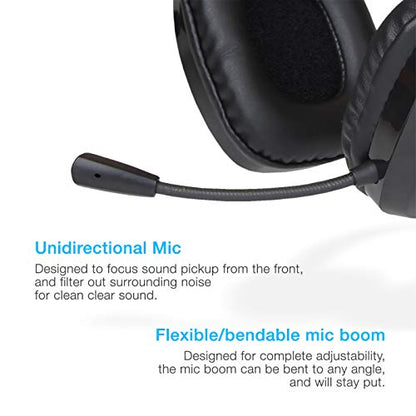 Cyber Acoustics Stereo USB Headset (AC-6012-80), Unidirectional Microphone with Flexible Boom for PC & Mac; in-line Audio Controls; Perfect for Classroom or Home - 80 Pack - size: 80-USBA