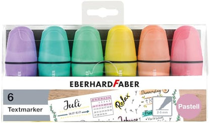 Eberhard Faber Pastel Mini Highlighters - Box, Set of 6