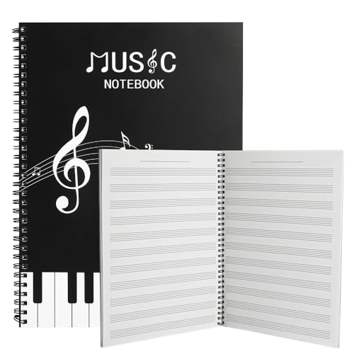 Blank Sheet Music Notebook, Composition Manuscript Staff Notebook, 100 Pages Art Music Notebook, Piano Notebook Song Writing - color: Sheet Music Notebook
