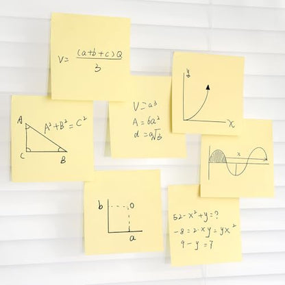Early Buy Sticky Notes 3x3 Self-Stick Notes Yellow Color 6 Pads, 100 Sheets/Pad (Yellow) - color: Yellow