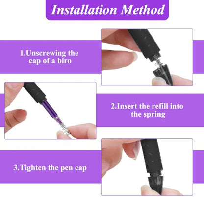 0.7 mm Erasable Gel Ink Pen Refills Compatible with Frixion Friction, Smooth Writing Multicolor Retractable Fine Point Pen Refill for School Office Home Art (Purple, 16) - style: Purple
