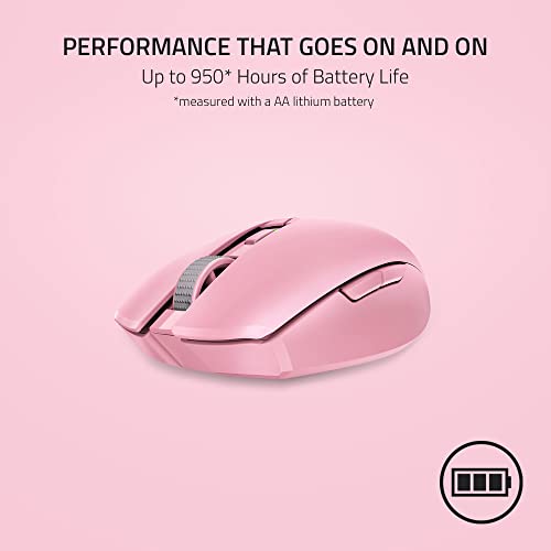 Razer Orochi V2 Mobile Wireless Gaming Mouse: Ultra Lightweight - 2 Wireless Modes - Up to 950 Hr Battery Life - Mechanical Mouse Switches - 5G Advanced 18K DPI Optical Sensor - Quartz Pink - color: Quartz Pink