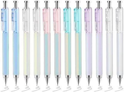 FIOVER Gel Pens, 12 Pcs 0.5mm Quick Dry Black Ink Pens, Fine Point Smooth Writing Pens, Retractable with Silicone Grip, High-End Cute Aesthetic Office School Supplies, Gifts for Women Men (12pcs) - color: 12pcs black