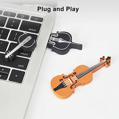 32GB USB Flash Drive Pack of 5 Pcs, BorlterClamp Thumb Drives Memory Stick with Cute Musical Instruments Pattern, USB Drive Gift for Students, Teachers and Kids - color: Musical Instruments Pattern 32GB*5