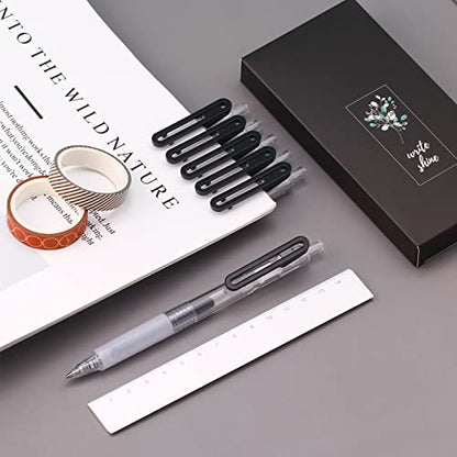 Extra Fine Point Retractable Gel Pens,0.38mm Micro Precision Tip | Smooth Writing Black Refill 12 Count No Smudge No Bleed for Journaling Note Taking Exam Signature Drawing Letter - style: 12 Counts