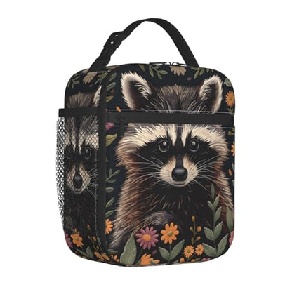 Insulated Lunch Box for Kids Boys Girls, Reusable Lunch Bag for School, Office, Work, Picnic, Travel, Raccoon Lunch Box - color: lunch box 87