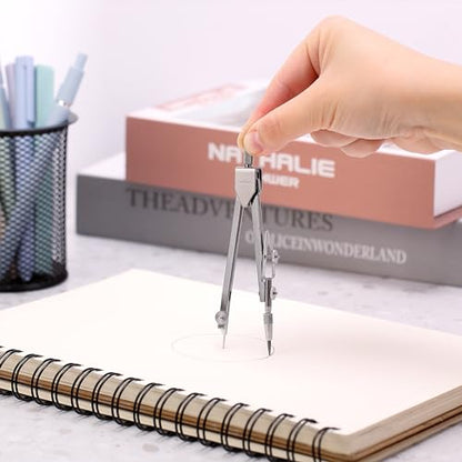 Mr. Pen- Compass for Geometry, Silver with Extra Leads | Metal Compass Drawing Compass, Geometry Compass, Math Compass, Compass Drawing, Drafting Compass, Drafting Tools