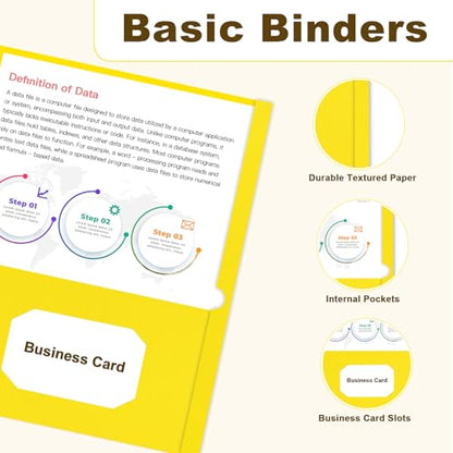 Folders with Pockets, LAYZZ 30 Pack Paper Pocket Folders, 2 Pocket File folders Fits Letter Size Paper, for School Office and Home (Yellow) - color: Yellow