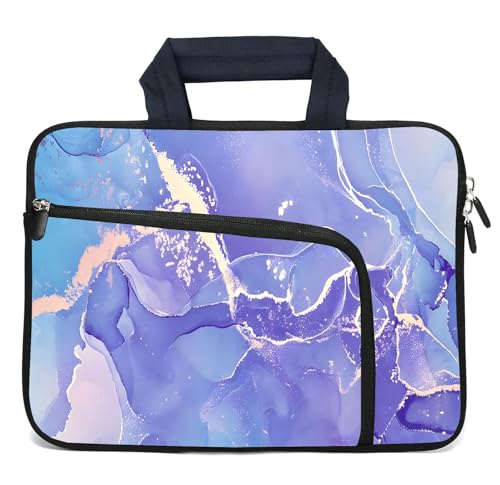 11.6-12.2 inches Laptop Sleeve Chromebook Case Ultrabook Case Notebook Sleeve Tablet Case Neoprene Handle Sleeve for Men Women, Two Pockets(Purple) - color: Purple
