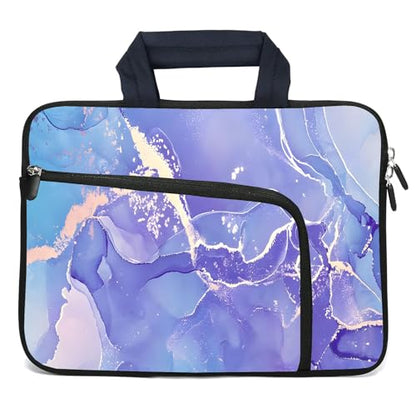 11.6-12.2 inches Laptop Sleeve Chromebook Case Ultrabook Case Notebook Sleeve Tablet Case Neoprene Handle Sleeve for Men Women, Two Pockets(Purple) - color: Purple