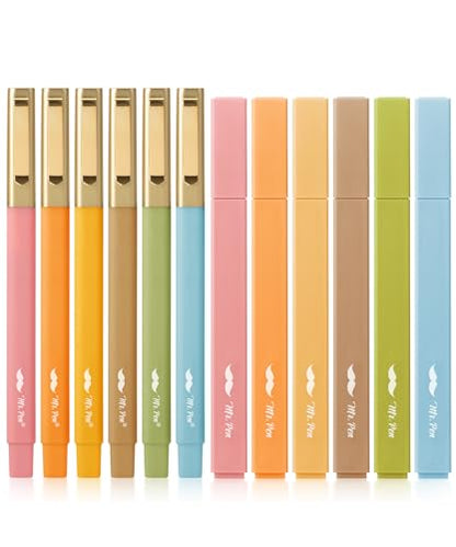 Mr. Pen- Aesthetic Highlighters and Pens No Bleed, 12 Pack, Black Ink Pens | Warm Fall, Bible Highlighters and Pens No Bleed, Fast Dry and No Smear for Bible Journaling, Planner, School Supplies - color: Warm Fall, size: 12 Pack