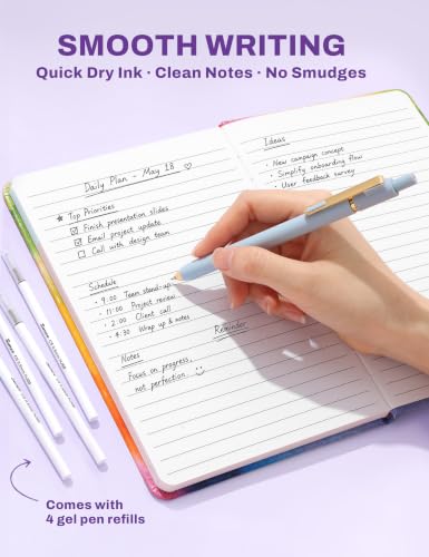 SUNEE 35PCS Aesthetic Stationery Set with Cute Pencil Case, Pastel Highlighters, Black Gel Pens, Mechanical Pencils & Refills, College School Supplies for Students Girls Purple - color: Purple, style: 35 Pack