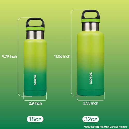 BJPKPK Insulated Water Bottle 32OZ Stainless Steel Water Bottle with Handle Double Walls Vacuum Insulated BPA Free Flask, Bamboo Grove - color: Bamboo Grove, size: 32 Ounces
