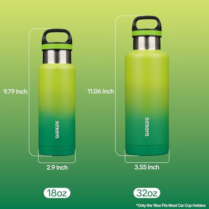 BJPKPK Insulated Water Bottle 32OZ Stainless Steel Water Bottle with Handle Double Walls Vacuum Insulated BPA Free Flask, Bamboo Grove - color: Bamboo Grove, size: 32 Ounces