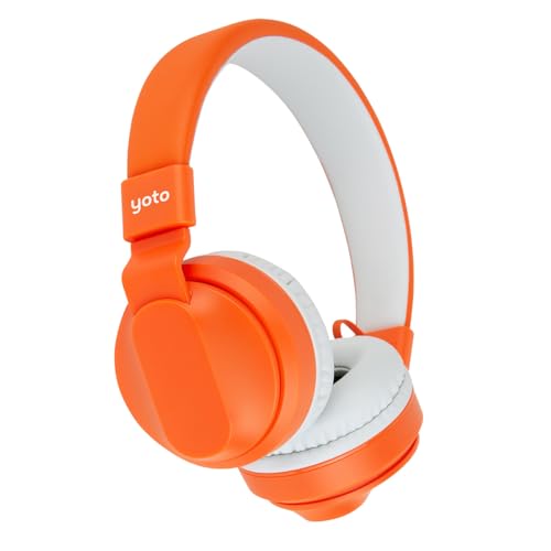 YOTO Wireless Headphones – Kids Accessories, Lightweight Comfortable Adjustable & Foldable Over-Ear Bluetooth Earphones with Travel Bag, Volume-Limiting for Safe Listening