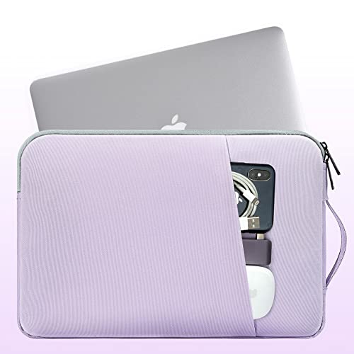 15.6 Inch Laptop Sleeve Case Water-Resistant Computer Bag with Handle for HP Lenovo Dell ASUS Acer Chromebook 15 / HP Envy X360 15.6 / Acer Aspire 15 / Dell Inspiron 15 / Lenovo IdeaPad 15.6 -Purple - color: Purple, size: 15.6 inch