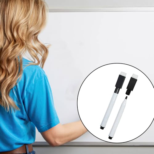 25PCS Black Magnetic Mini Dry Erase Markers, 4.5 Inch Mini Whiteboard Marker Pens with Eraser Cap, Low Odor Fine Tip for School, Office, and Business Use