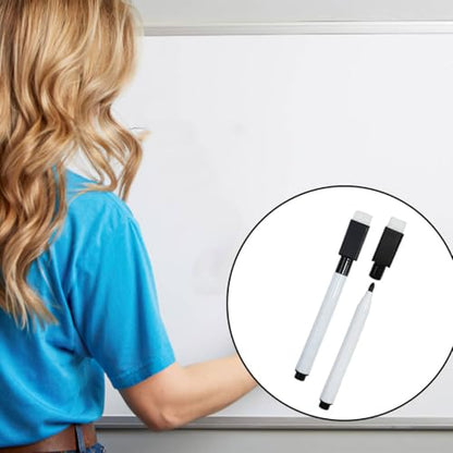 25PCS Black Magnetic Mini Dry Erase Markers, 4.5 Inch Mini Whiteboard Marker Pens with Eraser Cap, Low Odor Fine Tip for School, Office, and Business Use