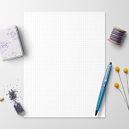 321Done Graph Paper Notepad - Letter Size (8.5" x 11") 50 Sheets - 0.20" Grid Planning Note Pad - Tear-Off Edge Glued Luxury Smooth Thick Premium Paper - Made in USA - Plain White, Smaller Grids - color: Graph - 0.20" Small Grids, size: Letter Size (8.5"