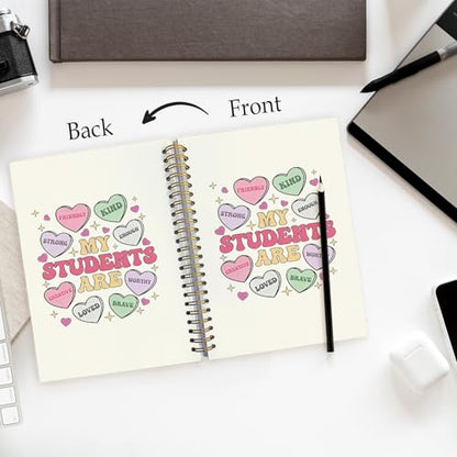 Pink Teacher Notebook, Teacher Appreciation Gifts Journal For Women, Cute Motivational Floral Teach Love Inspire Notebooks, 5.5x8.3 Inch - color: Cute