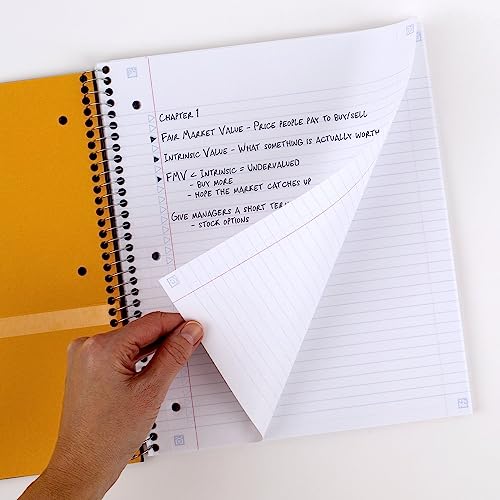 Five Star Spiral Notebook + Study App, 3 Subject, College Ruled Paper, Fights Ink Bleed, Water Resistant Cover, 8-1/2" x 11", 150 Sheets, Red (72065) (Pack of 2) - color: Fire Red, size: 1 Count (Pack of 2)