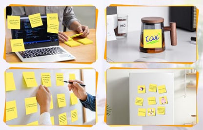 (36 Pack) Sticky Notes 3x3 in Post, Yellow Self-Stick Note Pads it, Strong Adhesive, Easy to Post for Home, Office, Notebook - color: Yellow