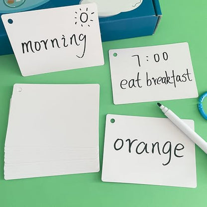 Double-Side Dry Erase Index Card - 20 Laminated Cards for Versatile Use | Laminated Cardstock 4.3x 3.1 inch, Reusable Blank Cards for Home, Work, School, Study Guide, to Do Lists, DIY Teaching Aids