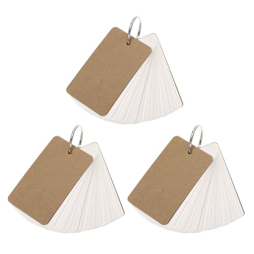YOKIVE 150 Pcs Blank Flash Cards for Studying, Index Note Cards with Ring, Easy Flip, Great for Studying Bookmark Learning (White, 3.5 x 2-Inch) - color: White