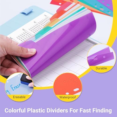 Antner A6 Weekly Planner Refill Paper 6-Hole Planner Inserts for A6 6-Ring Refillable Binder, 135 Sheets Undated Weekly Plan Loose Leaf Filler Paper with Binder Dividers For Agenda Work Schedule - color: Weekly Plan Paper