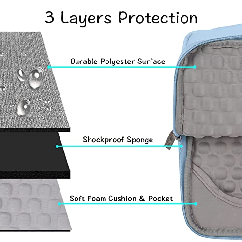 MOSISO Laptop Case 13.3 inch, 13-13.3 inch Laptop Sleeve with Handle Compatible with MacBook Air/Pro 13/Pro 14 M5 M4 M3 M2 M1,HP Dell ASUS Lenovo, Polyester Multifunctional Computer Bag, Air Blue - color: Air Blue, size: 13.3 inch