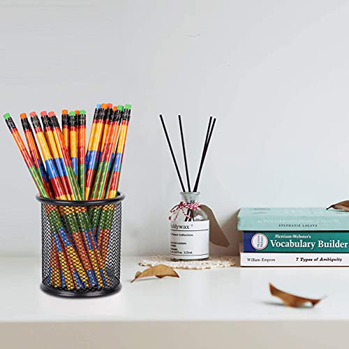Kolewo4ever 200 Pieces Building Block Wood Pencils Colorful Round Pencils with Top Erasers Students Birthday Goody Bag Bulk Filler for Exams School Office Sketching Learning Activities