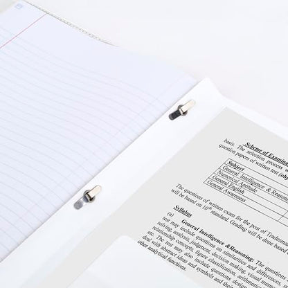 Five Star 2-Pocket Folder, Plastic Folder with Stay-Put Tabs and Prong Fasteners, Holds 8-1/2" x 11" Paper, White (72494) - color: White, size: 1 Count (Pack of 1)