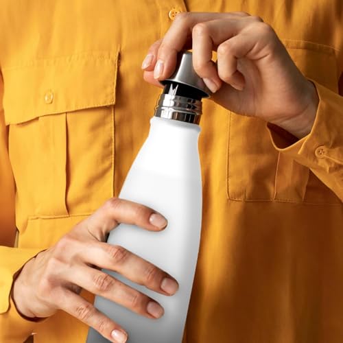 Mont-Clair Stainless Steel Water Bottle, Vacuum insulated - BPA Free, 12h Hot & 24h Cold Drinks, Metal Water Bottle 17 oz Leakproof, Ideal for Adult, Kids, Running - Gradient - White & Grey - color: Gradient - White & Grey, style: 17 Ounces
